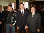 S lijeva na desno: prof. Goran Brstilo, ministar znanosti,obrazovanja i športa Dragan Primorac i prof. Tomislav Jelić.  - Boksački klub Sveti Duje Split