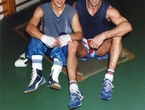 Nakon treninga 1988. godine: Boško Grubišić i Branko Cikatić.  - Boksački klub Sveti Duje Split